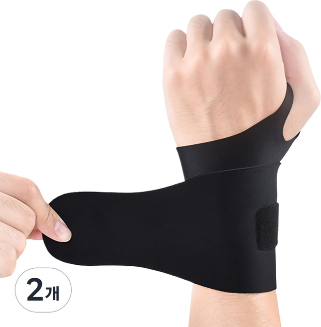 Donnamu 彈性護腕 黑色 單入, 2個