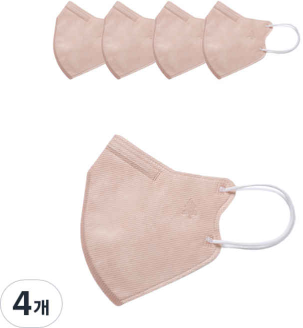 새부리형 호프리미엄 비말차단 마스크 KF-AD, 5개입, 4개, 오트밀베이지