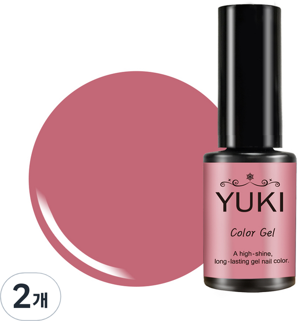 YUKI 彩色凝膠, 132號 秋季粉, 5g, 2個