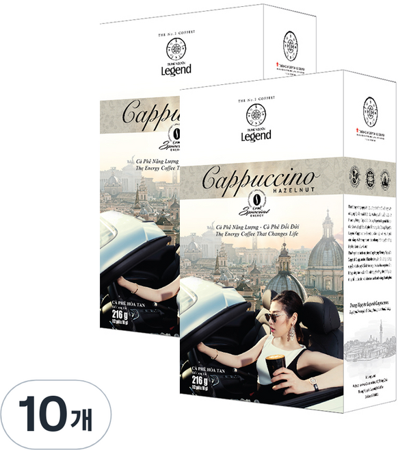 G7 카푸치노 헤이즐넛 커피믹스 내수용, 18g, 12개입, 10개