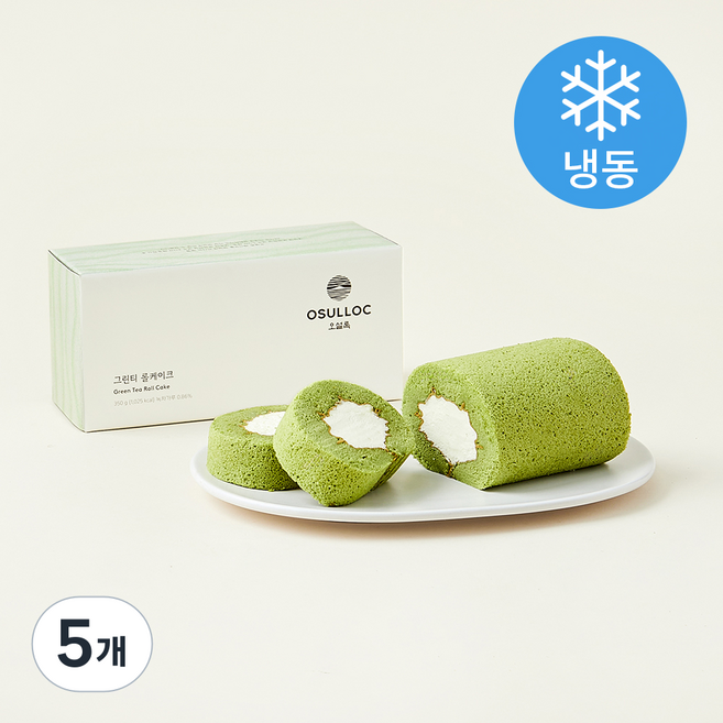 오설록 그린티 롤케익 (냉동), 350g, 5개