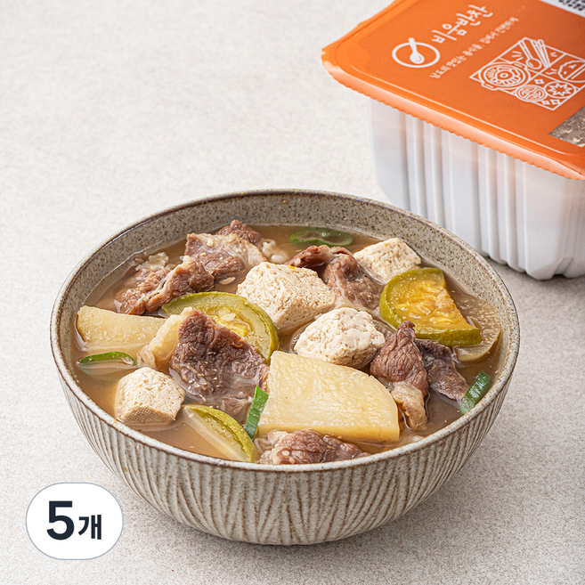 비움반찬 차돌박이 된장찌개, 500g, 5개