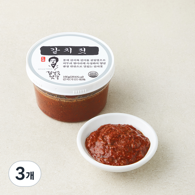 김정숙젓갈 동광 갈치젓, 160g, 3개