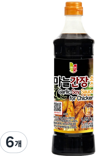 첫맛 마늘간장소스, 1.05kg, 6개