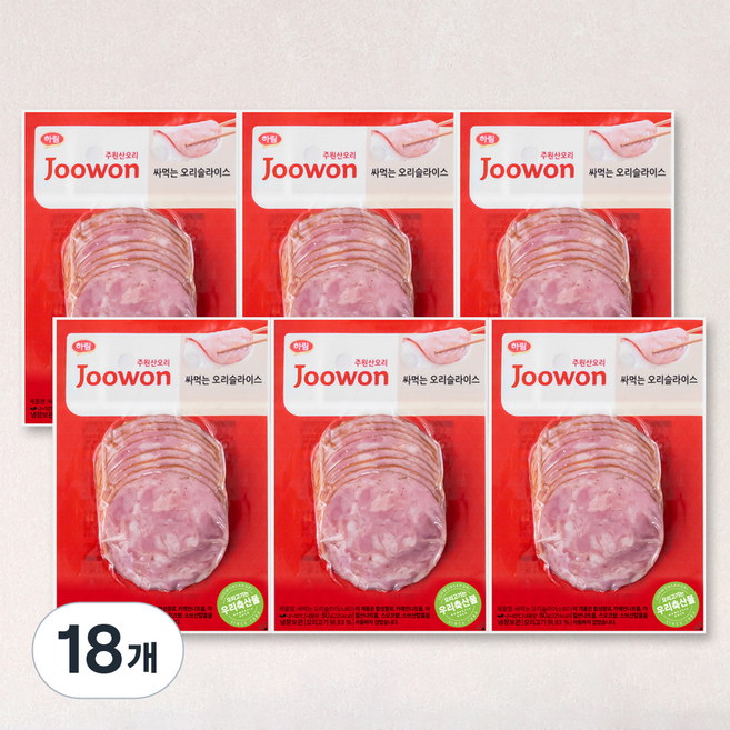주원산오리 싸먹는 오리슬라이스, 80g, 18개