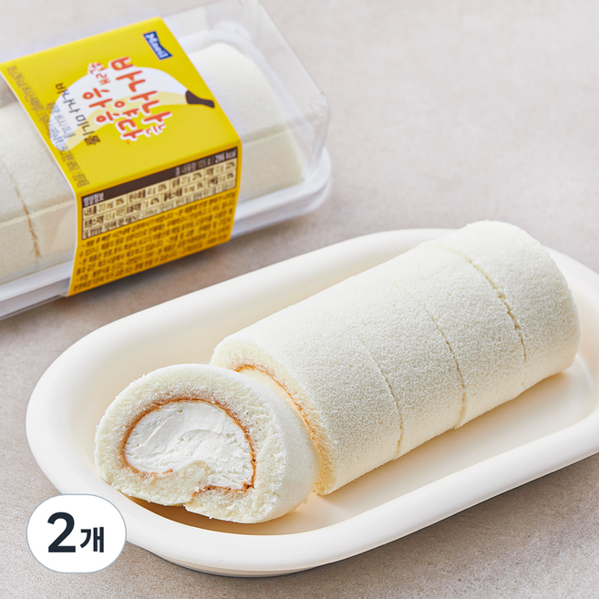 매일유업 바나나는 원래 하얗다 미니롤, 105g, 2개
