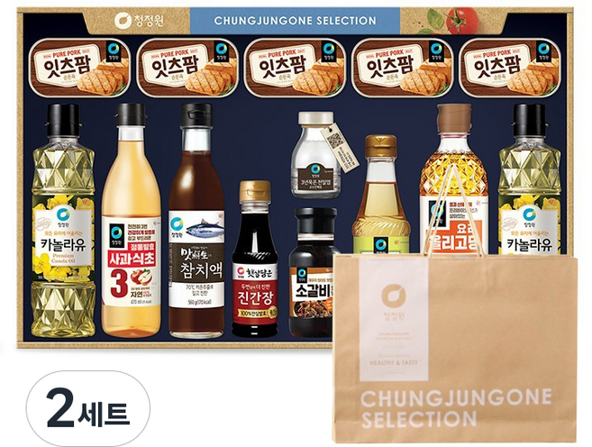 청정원 행복 C호 선물세트 + 쇼핑백, 2세트