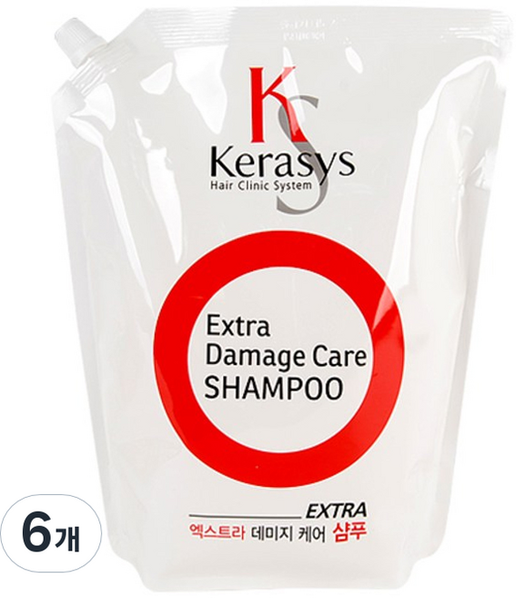 케라시스 엑스트라 데미지 케어 샴푸 리필, 2L, 6개