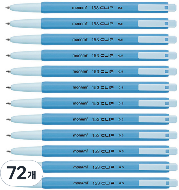 monAmi 153 Clip 原子筆 0.5mm, 藍色, 72個