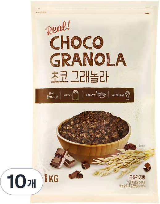 동서 초코 그래놀라 시리얼, 1kg, 10개