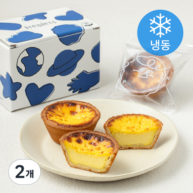브레더스 달덩이 에그타르트 (냉동), 70g, 2개, 3개입