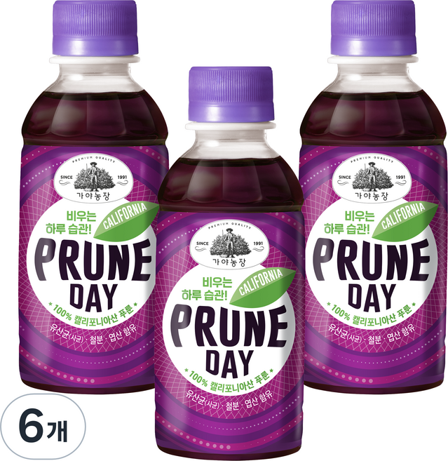 Gaya Farm 加州西梅日果汁, 200ml, 6個