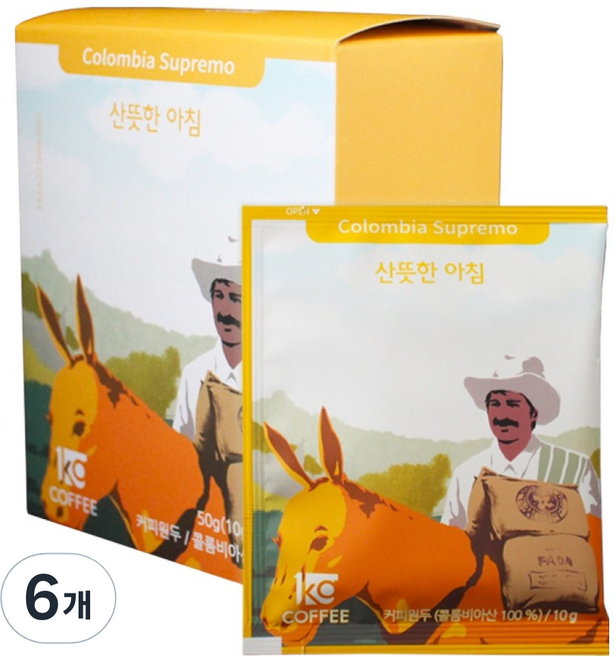 일킬로커피 산뜻한 아침 드립백 커피, 10g, 5개입, 6개