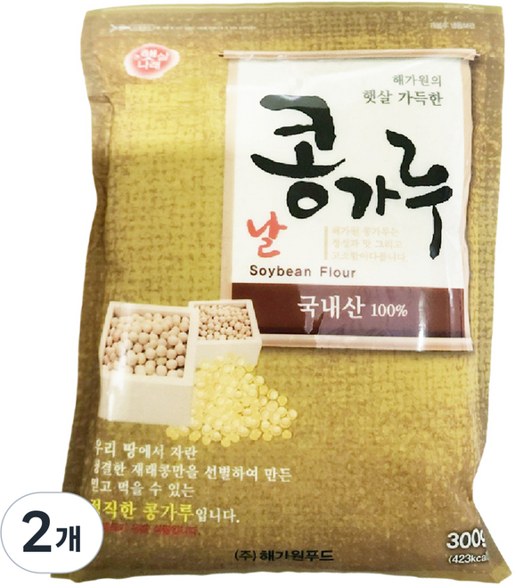 Haetsalnarae 韓國產生豆粉, 300g, 2個