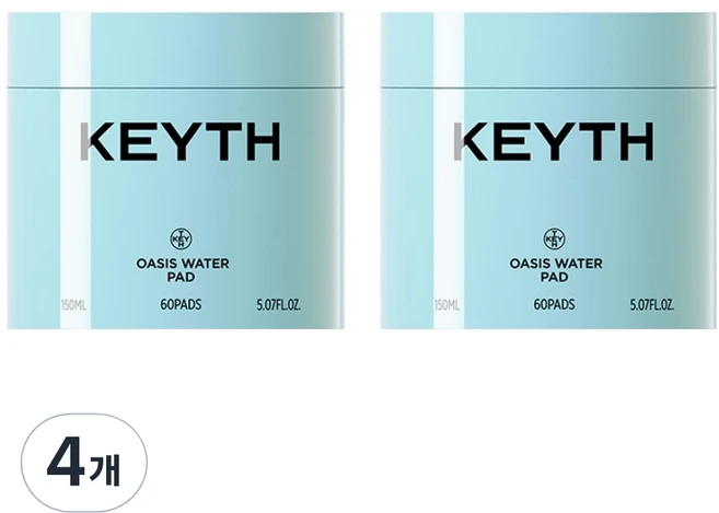 KEYTH 트루드 키스 오아시스 워터 패드 150ml, 4개, 60매입 - 쿠팡