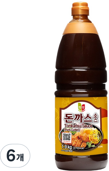 첫맛 돈까스 소스, 1.9kg, 6개
