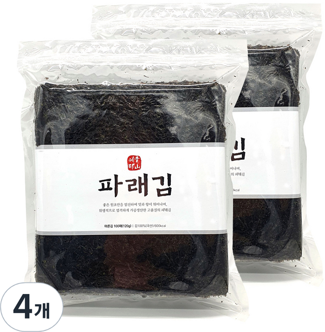 청산에 파래김 100p, 120g, 4개