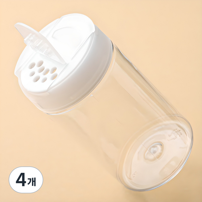바른미각 BPA FREE 원형 조미료통 화이트, 150ml, 4개