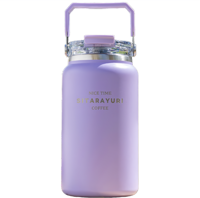 Sitarayuri 304不鏽鋼大容量雙飲保溫冰桶, 1個, 1.2L, 紫色