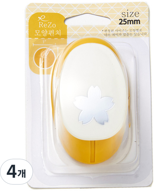 ReZo 造型打孔機 25mm, 櫻花, 4個