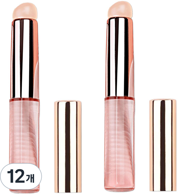 엣지프로 실리콘 립스틱 브러쉬, 12개, 로즈핑크