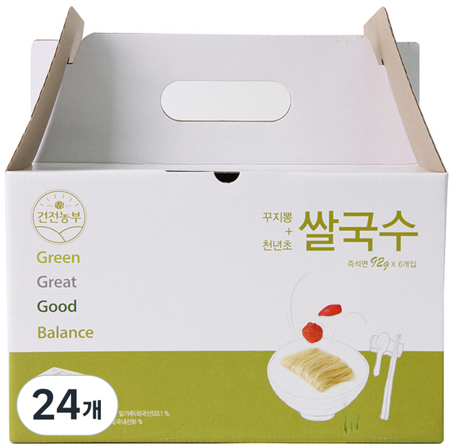 건전농부 꾸지뽕 천년초 쌀국수, 92g, 24개