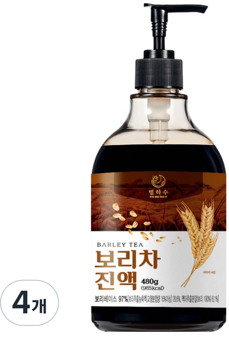 별하수 보리차 진액, 480g, 4개