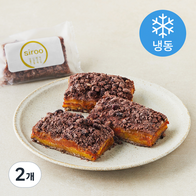 프레시오늘 정담시루 호박고지 듬뿍 저당 찰시루떡 (냉동), 110g, 2개, 3개입