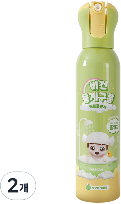 쁘띠누베 비건 뭉게구름 버블 클렌저 멜론, 250ml, 2개