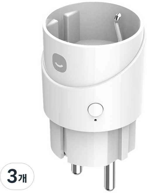 헤이홈 매터 원격제어 콘센트 에어 스마트 플러그 1구 GKMW-PG191, 7.64cm, 3개
