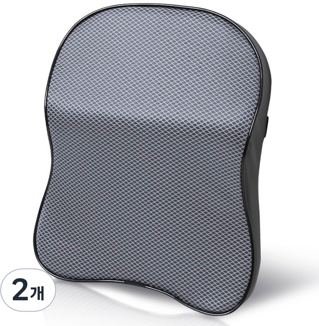 카렉스 블랙스 패턴매쉬 목쿠션, 그레이, 2개