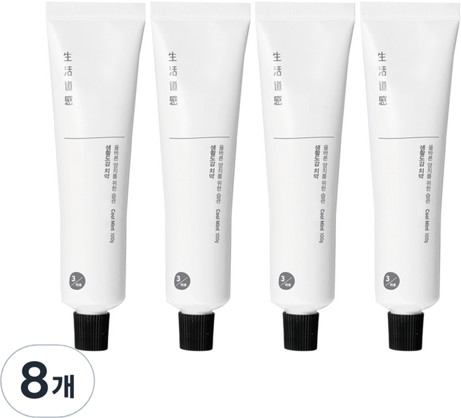 생활도감 쿨민트 치약, 100g, 8개