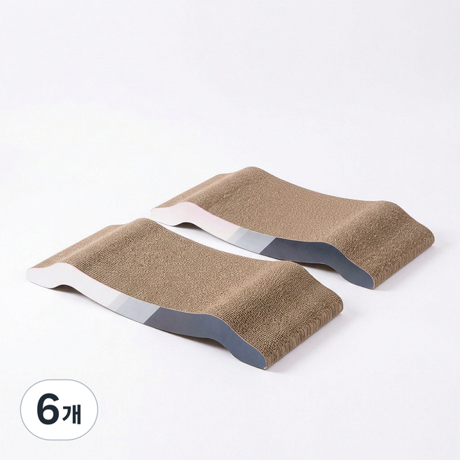 세이코코아 대형 골판지 캣 스크래쳐 W형, 혼합색상, 6개