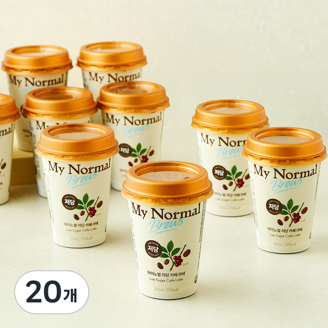 마이노멀 저당 카페 라떼, 20개, 250ml