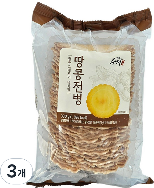Maru 花生煎餅, 330g, 3個