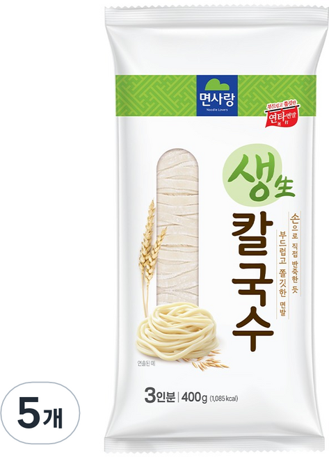 면사랑 생 칼국수, 400g, 5개