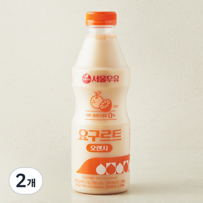 서울우유 요구르트 오렌지, 2개, 1개입, 750ml