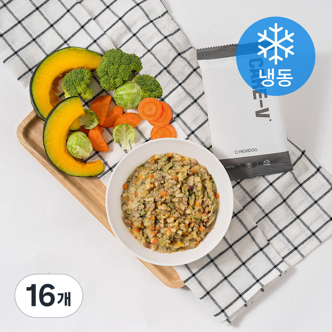 하이독 강아지 케어브이 냉동 사료, 다베트, 50g, 16개