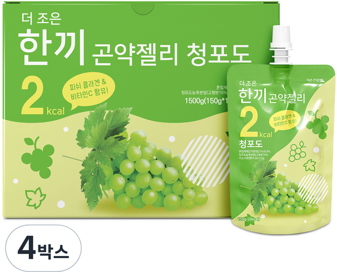 더존건강 더 조은 한끼 곤약젤리 청포도 10개입, 1.5L, 4박스