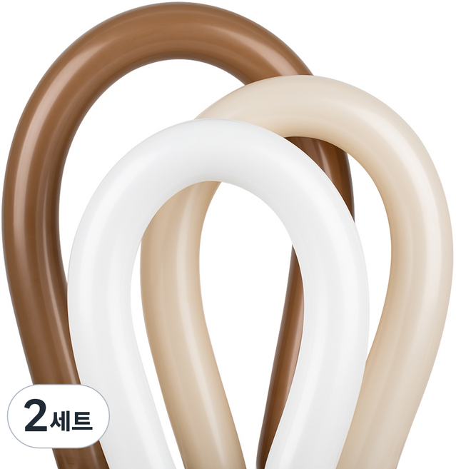 셈퍼텍스 요술풍선 360S 27p 세트, 화이트, 화이트샌드, 커피(랜덤발송), 2세트