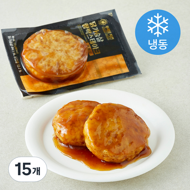 푸라닭 닭가슴살 함박스테이크 파불로 (냉동), 100g, 15개, 1개입