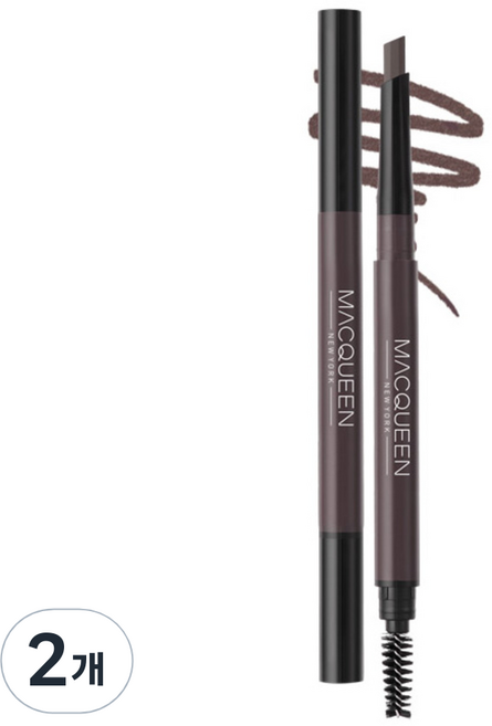 맥퀸뉴욕 마이 스트롱 오토 아이브로우펜슬 0.35g, 내추럴브라운, 2개