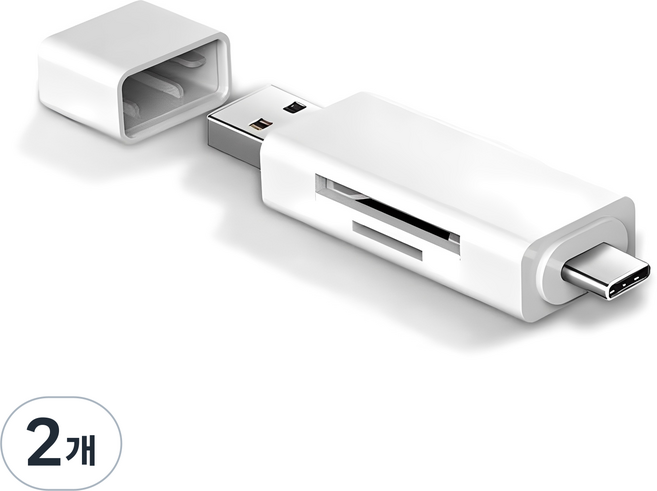 Raon USB 3.0 Type-C 讀卡機, CR-100C, 白色