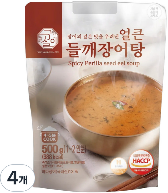 설국 얼큰들깨 장어탕, 500g, 4개