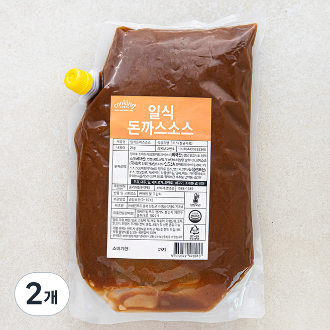 세미원 푸드 일식 돈까스소스, 2kg, 2개