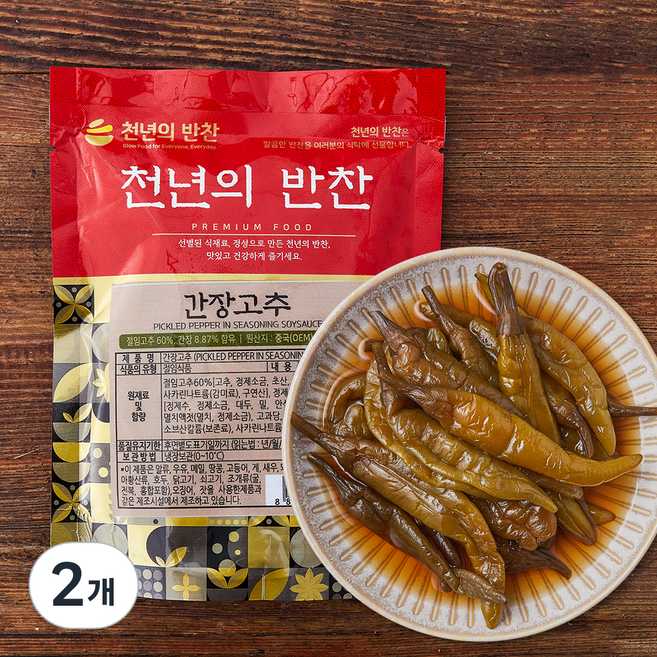 천년의반찬 간장고추, 300g, 2개