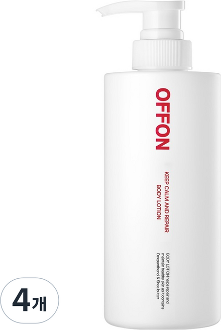 오프온 킵 캄 앤드 리페어 바디로션, 500ml, 4개