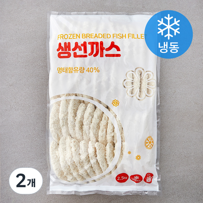 랜시 중국산 생선까스 (냉동), 2.5kg, 2개