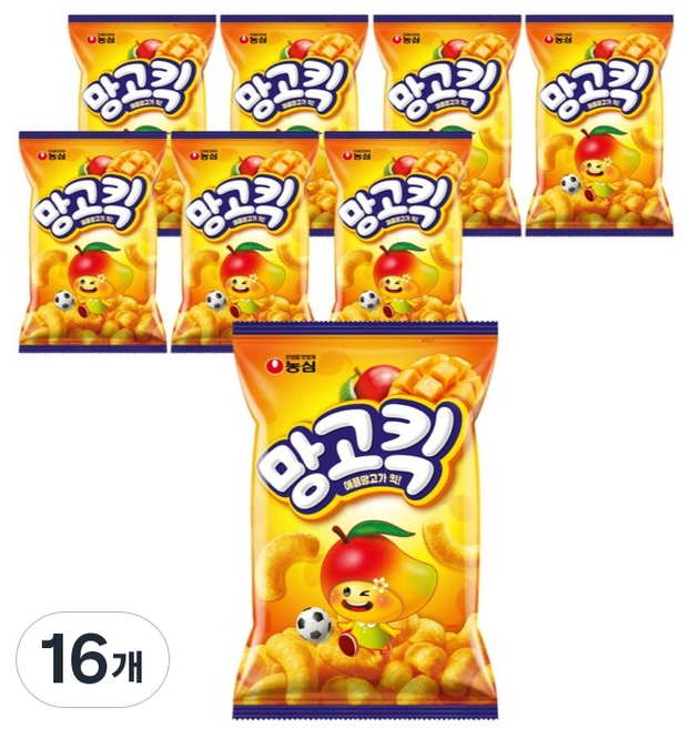 농심 망고킥, 100g, 16개