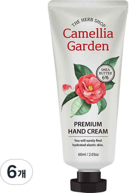 더허브샵 핸드크림 동백, 6개, 60ml
